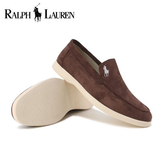 Eleganta mockasiner i mocka från Ralph Lauren